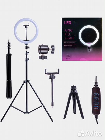 Кольцевая лампа 26 см со штативом