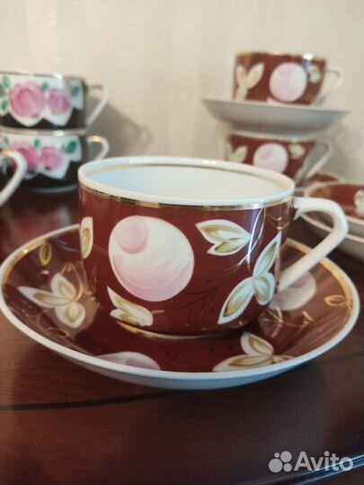 Большая чайная пара, чашки, блюдца, Вербилки