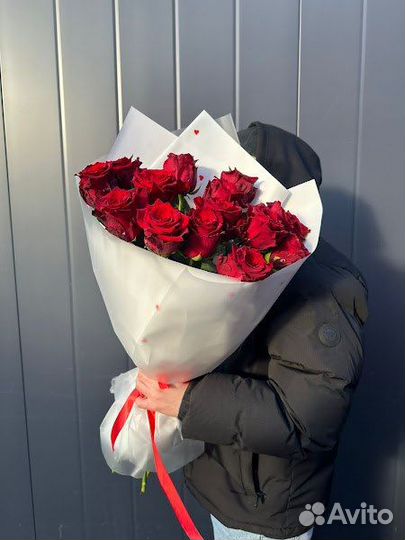 Розы 40-60 см. Букет из роз + доставка