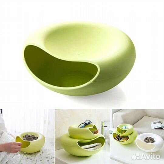 Двойная тарелка для семечек снеков и мелочей