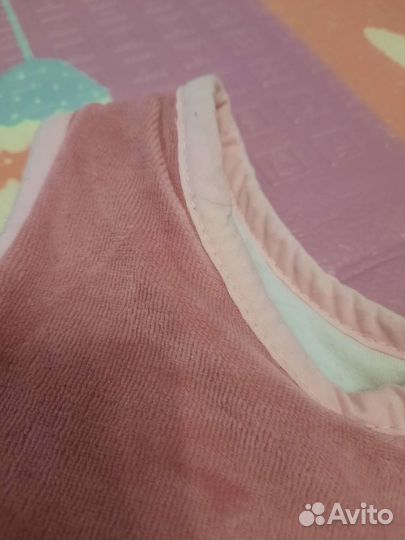 Спальный конверт плюшевый демисезонный