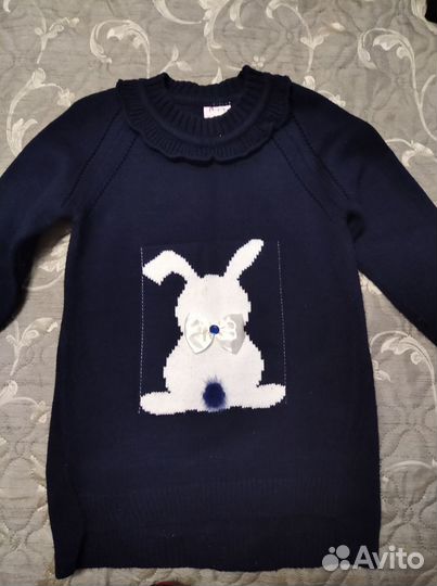 Джемпер с зайчиком р.142