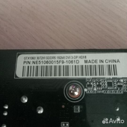 Видеокарта gtx 1060 3gb