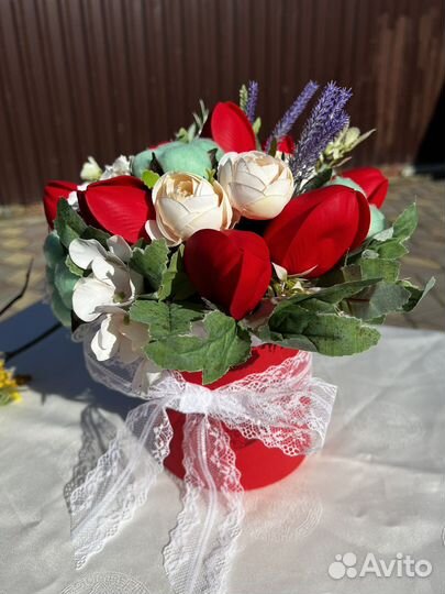 Букет тюльпанов из мыла