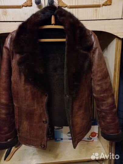 Норка.Кожаная куртка-дубленка мужская