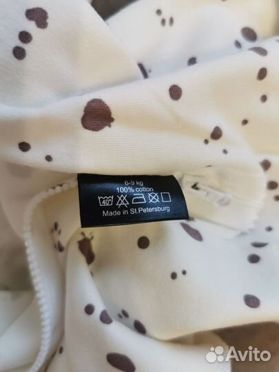 Пеленальный кокон и шапочка mjolk 62-74