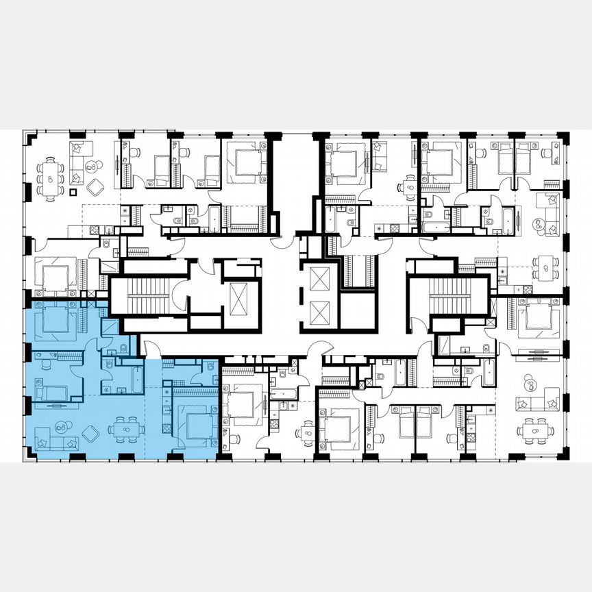 4-к. квартира, 96,8 м², 44/48 эт.