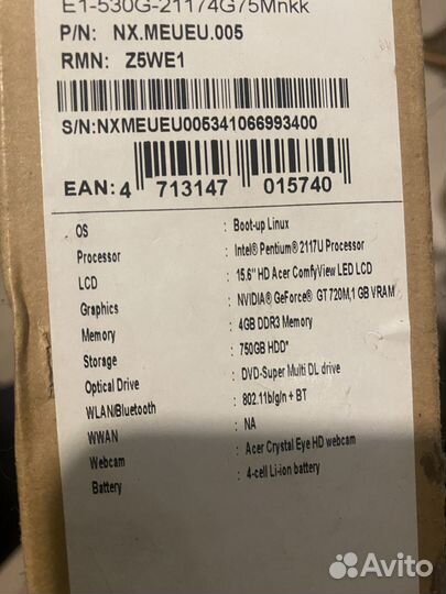 Acer e1 530g