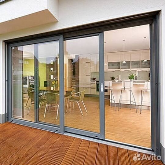 Алюминиевые окна в коттедж