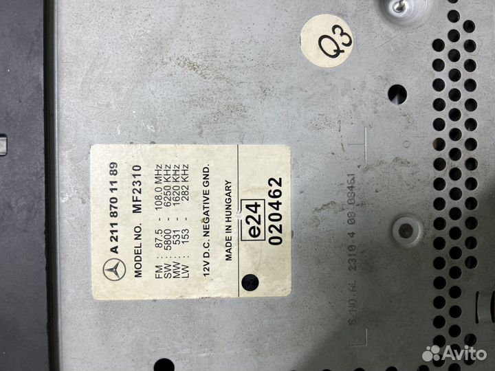 Магнитола на mercedes w211