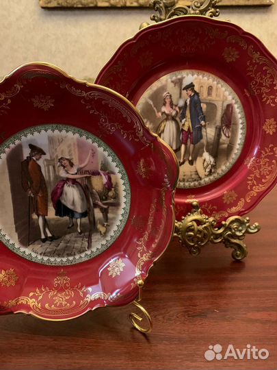 Декоративная тарелка, блюдо сухарница Бавария