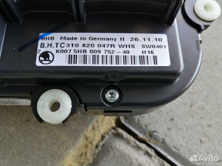 Блок Управления Печкой Шкода Октавия А5 3T0820047R