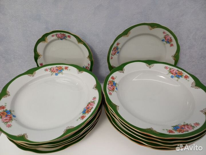 Тарелки сервиза Дулево Воспоминание,тарелки Япония
