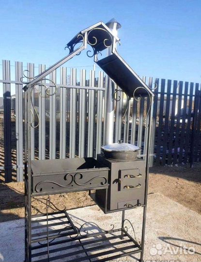 Мангал с печью