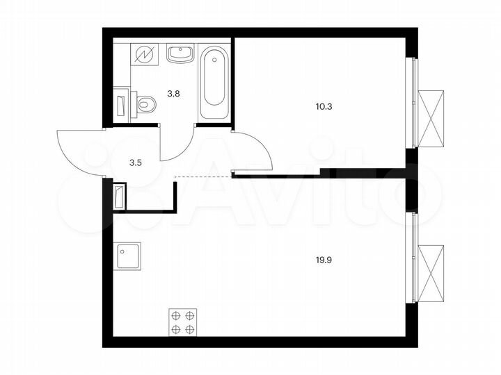 1-к. квартира, 37,5 м², 10/33 эт.