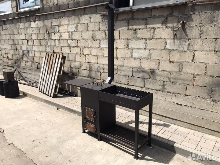 Мангал с печью под казан до 16л Арт.-0132