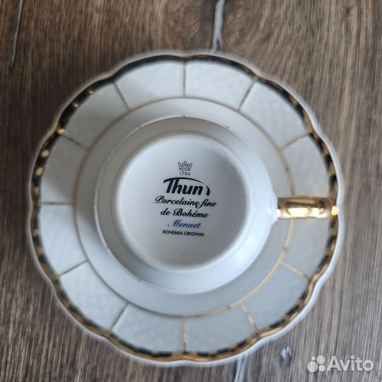 Чашка с блюдцем, 6шт,фарфор,Чехия,Bohemia Original