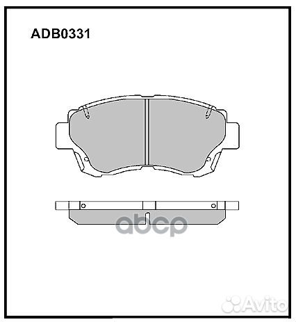 Колодки тормозные дисковые перед ADB0331 AL