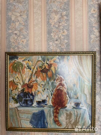 Картина. Вышита счетным крестом. 38х38