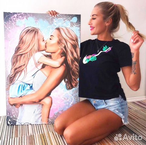 Портрет по фото на холсте