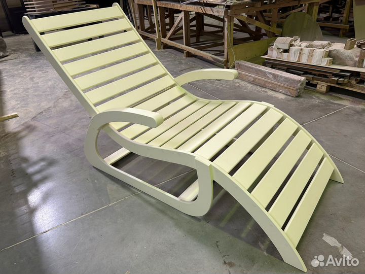 Лежак шезлонг из влагостойкой фанеры