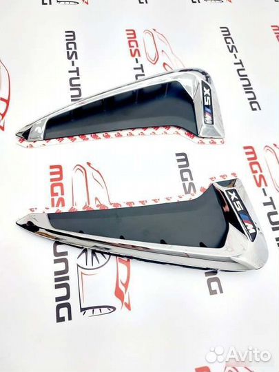 Жабры в крылья в стиле X5M хром BMW X5 F15 бмв икс