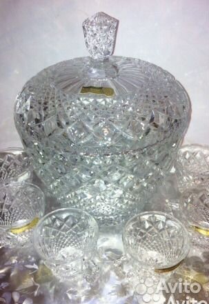 Крюшонница из богемского хрусталя