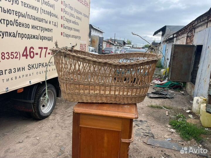 Люлька старинная плетённая