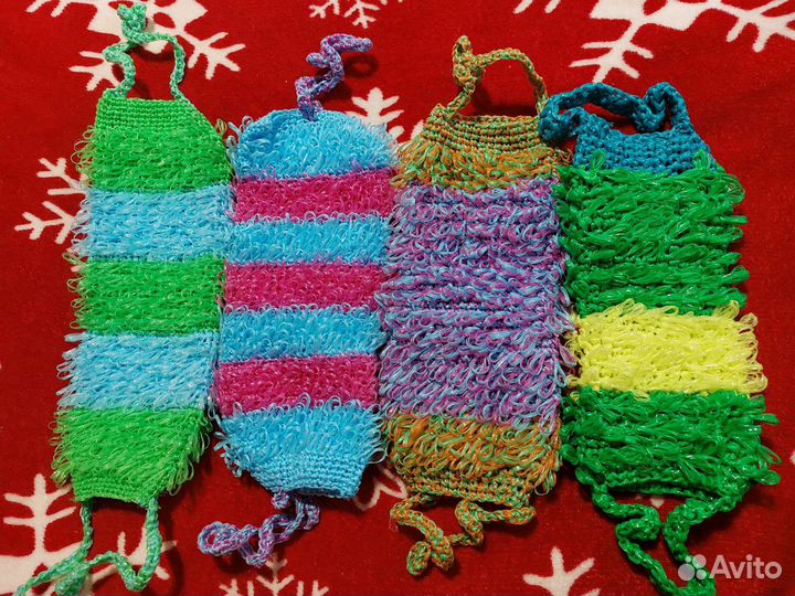 Мочалки ручной вязки