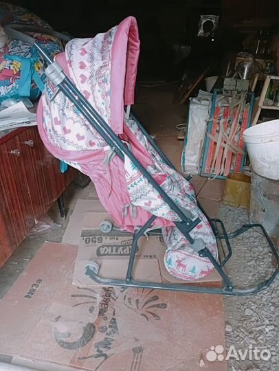 Детские санки коляска