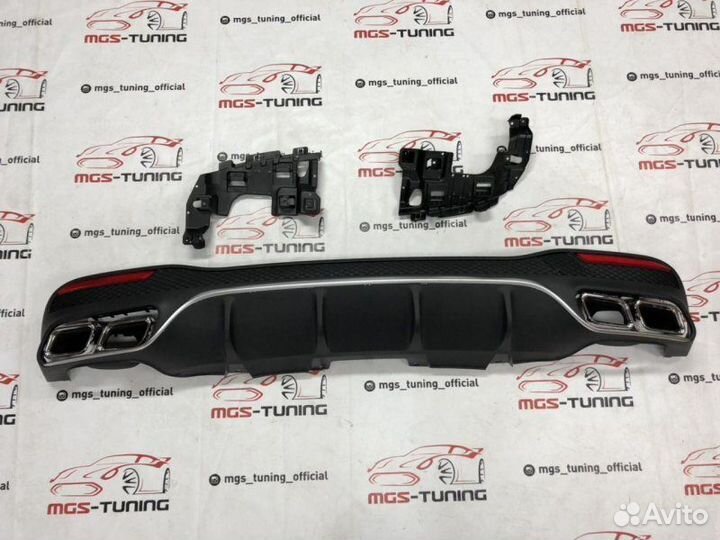 Диффузор с насадками Mercedes GLE 63 AMG хром