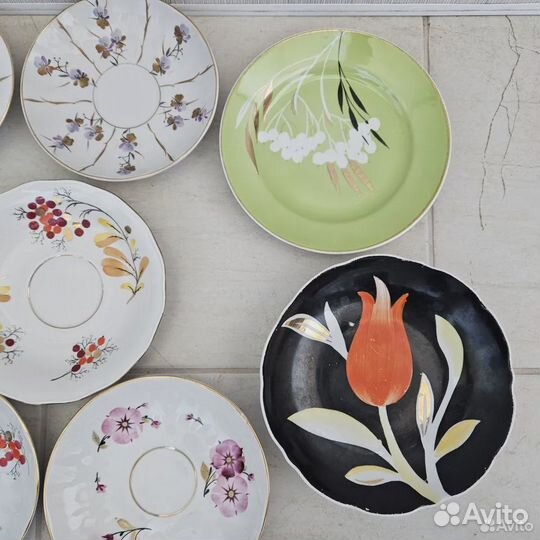 Различные блюдца тарелки Лфз Дулево Вербилки Чудов