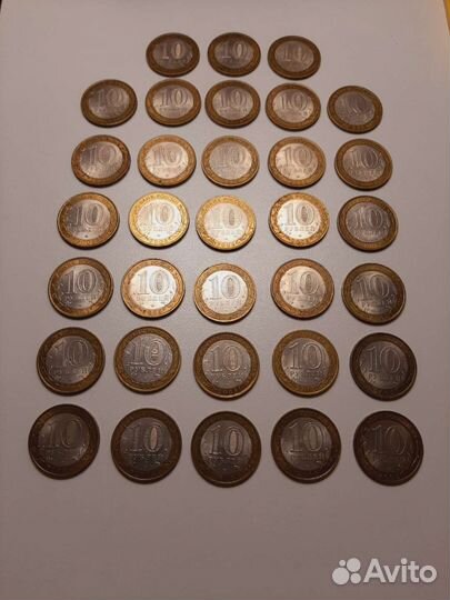 33шт. Юбилейные монеты 10р. 60 лет Победы в ВОВ