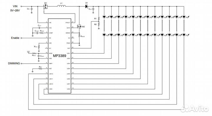 Микросхема MP3389EY soic28
