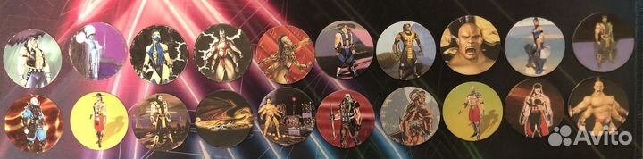 Коллекция фишек Mortal Kombat Dunkin и POG