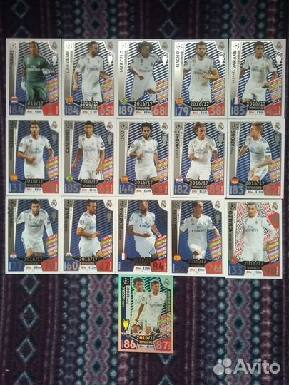 Карты Topps Лига Чемпионов 2017-2018. Match Attax