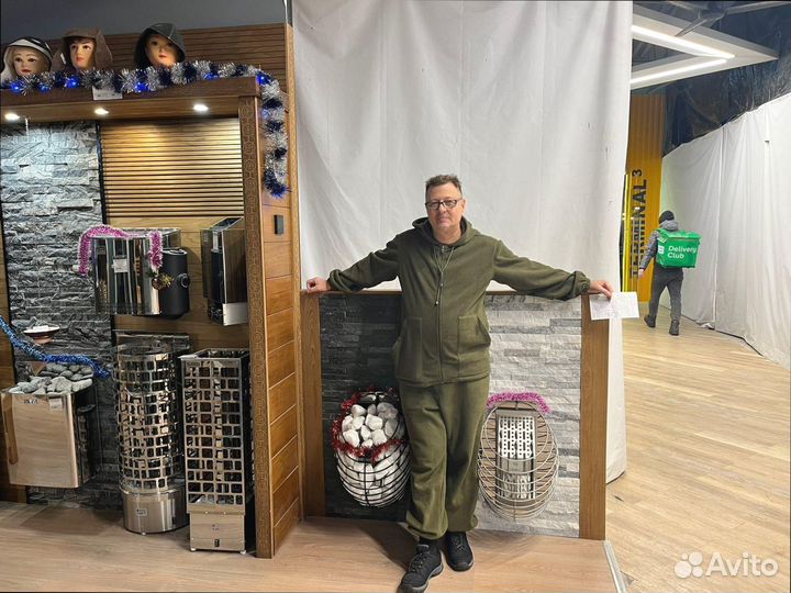 Отопительная печь с установкой