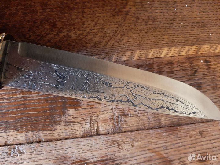 Нож, кость, ручная работа, дамасская сталь, новый