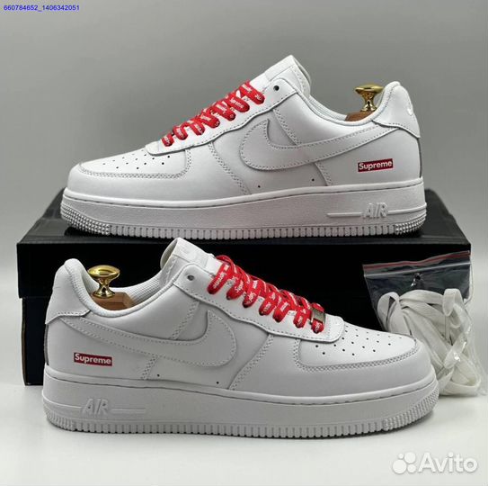 Кроссовки Nike Air Force 1 Low & Supreme (Арт.62573)