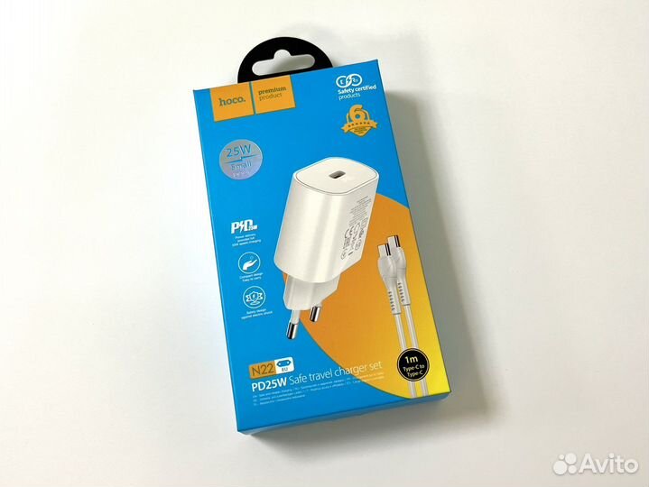 Быстрая зарядка Type C + Кабель (25W)