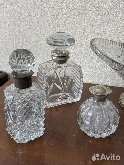 Хрустальные штофы, кувшины, вазы, конфетницы