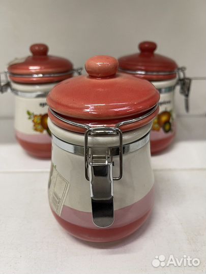 Банка керамическая с клипсом