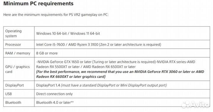 Адаптер Sony PC VR2