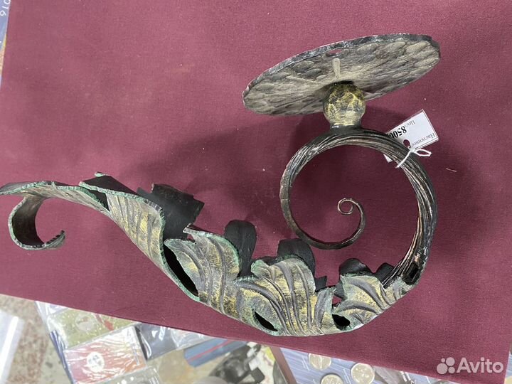 Настенное украшение в виде листа металл