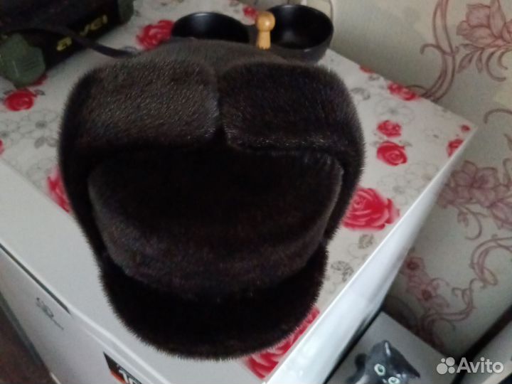 Норковая шапка мужская ушанка новая