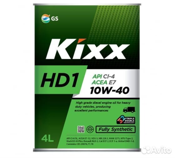 Масло Kixx HD1 CI-4 10W-40