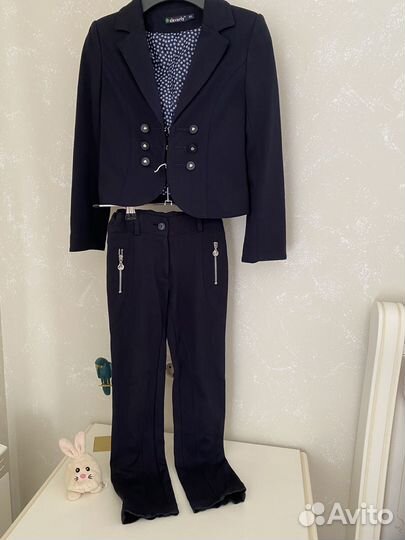 Костюм брючный школьный для девочки 122-128