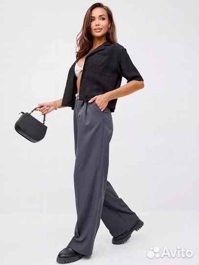 Брюки полуклассические с высокой посадкой