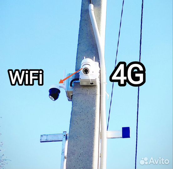 Камера видеонаблюдения уличная поворотная WiFi 4G