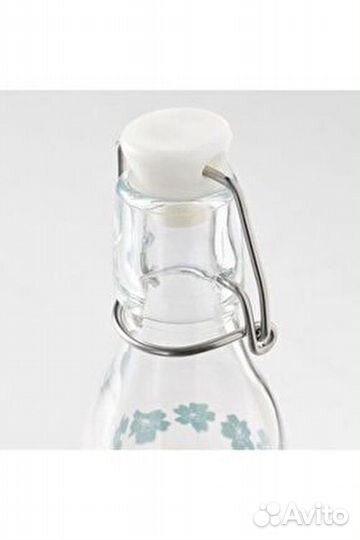 Набор 3шт стеклянных бутылок с пробкой 150мл IKEA